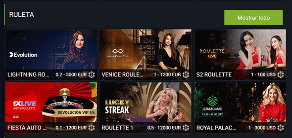 Ruleta en 1xBet